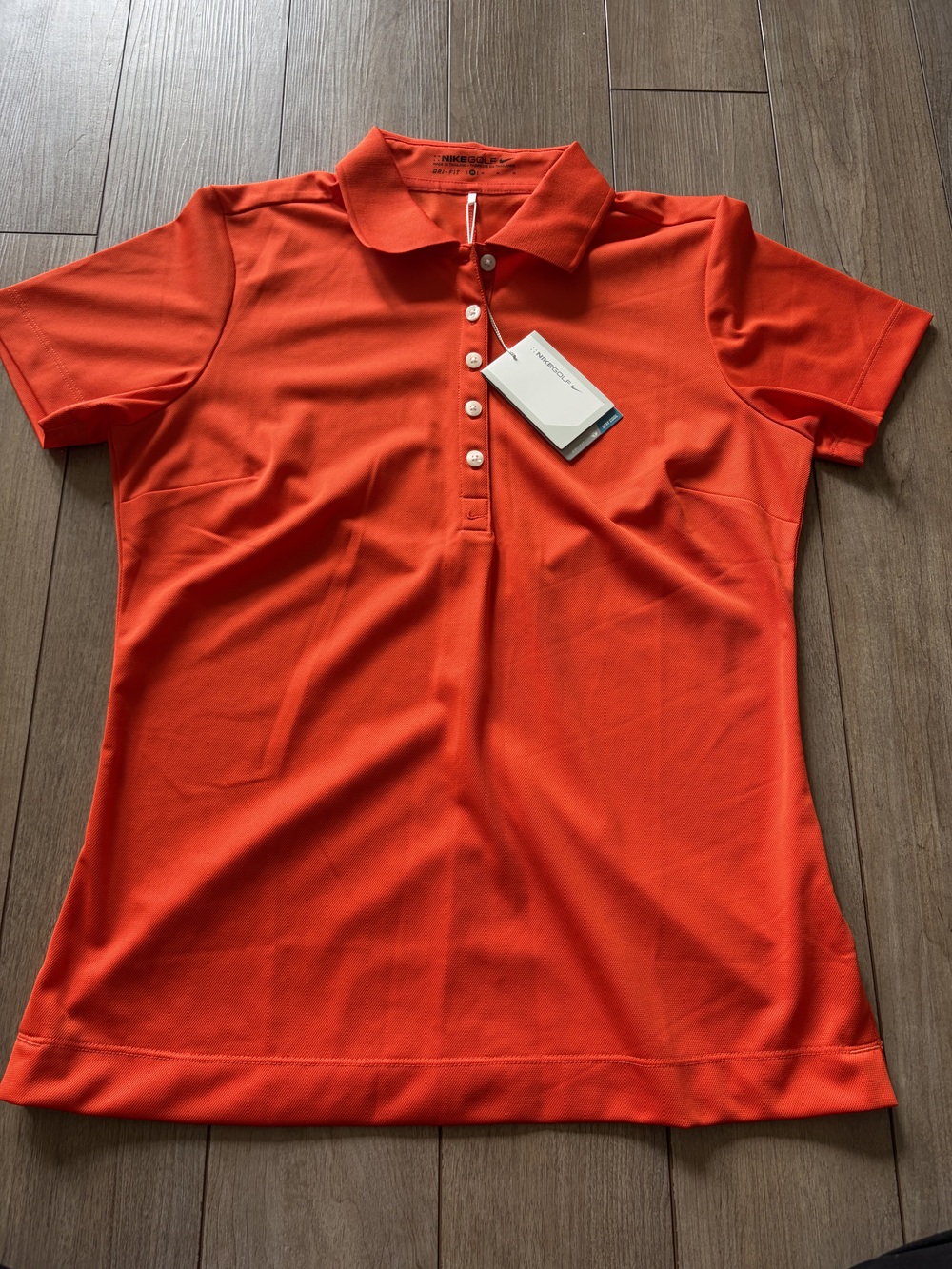 Nike Golf Dri-Fit Women's Polo Shirt Orange Size M Performance Short Sleeve New